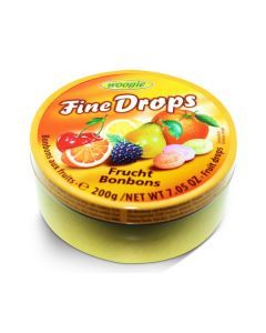German Fine Drops Sanded Mix fruits Candy Tin 200gr (Fruchtemixgeschmack) (5 pcs)