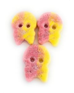 Sour Raspberry and lemon Foam Skull (Surskalle Skum Hallon-Citron) (2.200 Lbs)